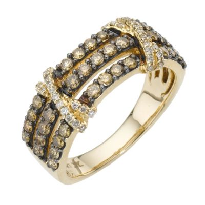 LeVian 14CT Gold Ninety Point Chocolate Diamond Ring