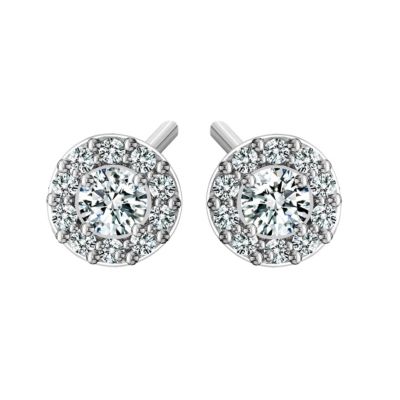 9ct White Gold Quarter Carat Diamond Earrings - Product number 8218455