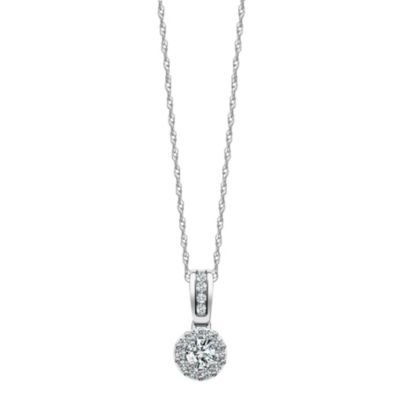 9ct White Gold Quarter Carat Diamond Pendant - Product number 8218463