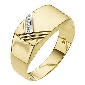 H Samuel 9ct Yellow Gold Diamond Ring