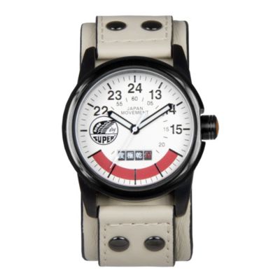 Superdry Mini RPM Ladies' White Cuff Watch at H. Samuel