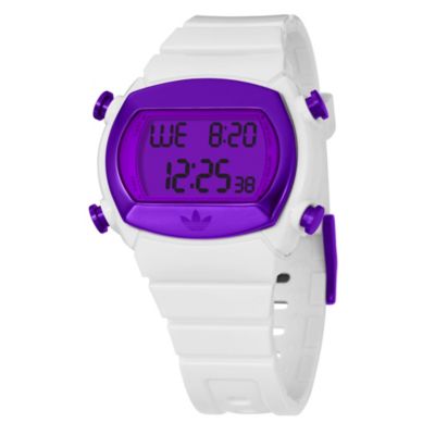 Adidas Men's White & Purple Digital Watch - Product number 8234884