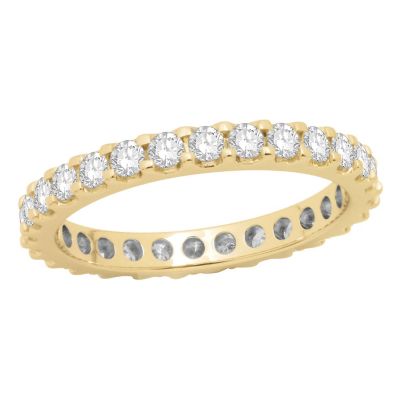 18ct yellow gold one carat diamond full eternity ring