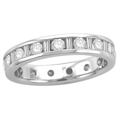 18ct white gold half carat diamond full eternity ring.