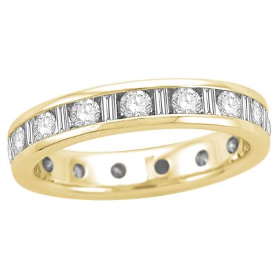 18ct yellow gold half carat diamond full eternity ring