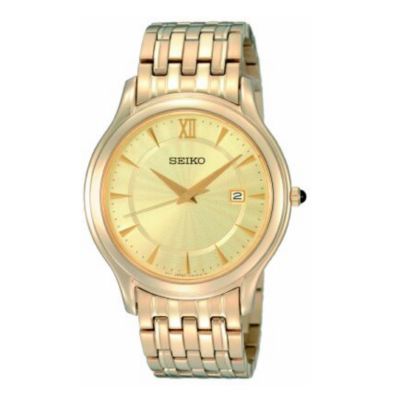 Seiko men's gold-plated bracelet watch - Product number 8246335