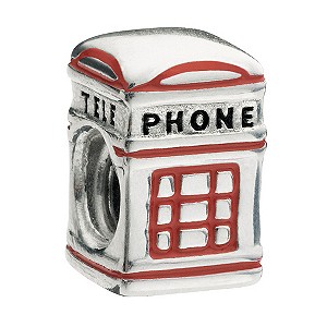 - Sterling Silver Phone Booth Bead