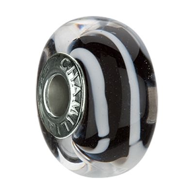 Chamilia - Sterling Silver Black Swirl Bead