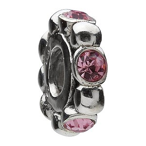 Chamilia - Sterling Silver Pink Crystal Bead