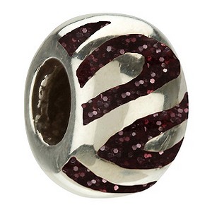 Chamilia - Sterling Silver Peaks of Burgundy Bead