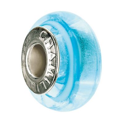 Chamilia - sterling silver clear blue swirl bead - Product number 8342202