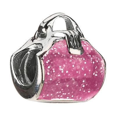 Chamilia - sterling silver pink glitter purse bead - Product number 8342261