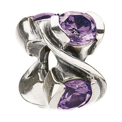 Chamilia - sterling silver purple cubic zirconia bead - Product number 8342350