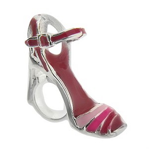 Sterling Silver Red Sandal Bead