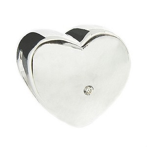 Truth Sterling Silver Stone Set Love Heart Bead
