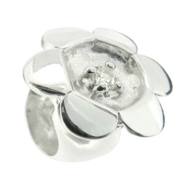 Sterling Silver Flower Bead