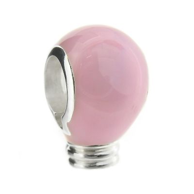 Truth Sterling Silver Pink Enamel Lightbulb Bead