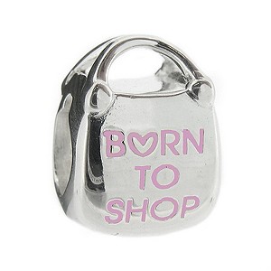- Sterling Silver Born to Shop Bead