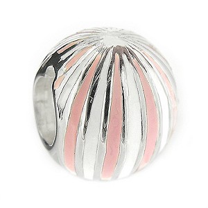 - Sterling Silver Pink and White Ball Bead