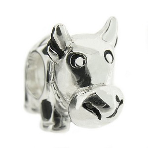Sterling Silver Little Cow Bead