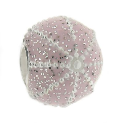 Sterling Silver Pink Ball Bead