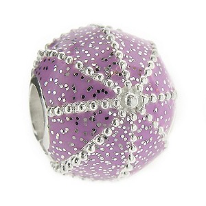 Sterling Silver Purple Ball Bead