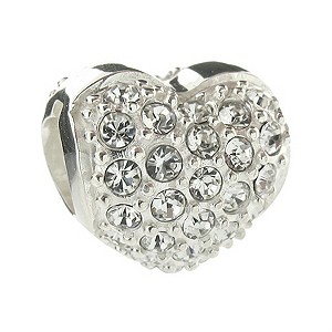 Truth Sterling Silver White Crystal Love Heart