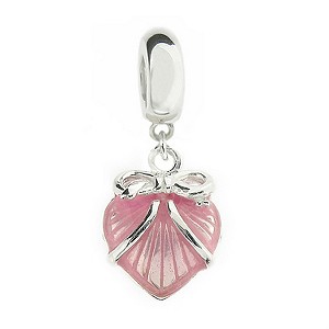 Sterling Silver Pink Heart Charm