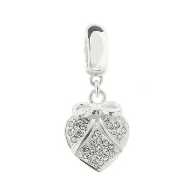 Truth Sterling Silver Drop Heart Charm - Product number 8348006