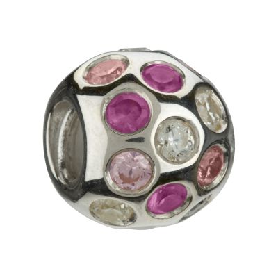 Chamilia - sterling silver cubic zirconia disco ball bead - Product number 8348235