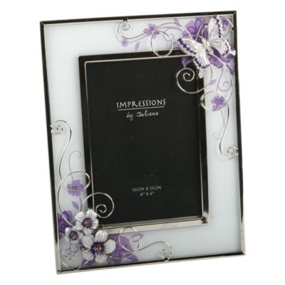 Juliana Range Purple Butterfly and Flower Frame