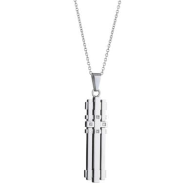 Stainless Steel Cubic Zirconia Pendant - Product number 8351074