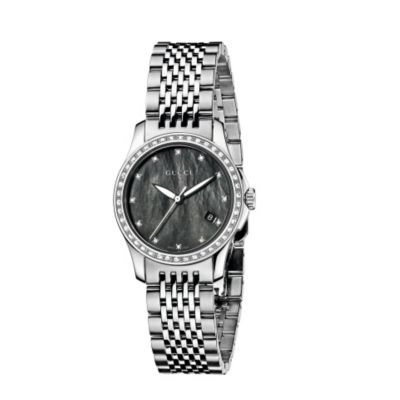 Gucci G-Timeless diamond bezel watch