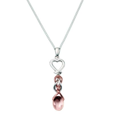 Clogau Silver and Rose Gold Lovespoon Pendant - Product number 8355045