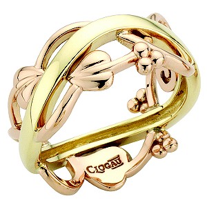 Clogau 9ct Yellow and Rose Gold Tree Of Life Ring