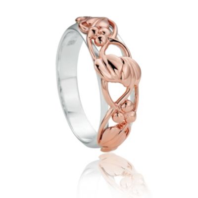 Clogau Silver & 9ct Rose Gold Tree Of Life Ring