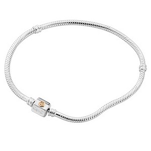 Clogau Silver and Rose Gold Bead Bracelet