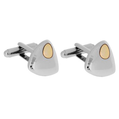 Jupiter Chrome and Gilt Cufflinks