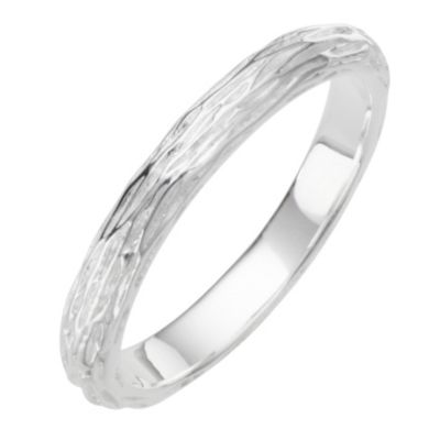 Daisy Silk sterling silver stacker ring Size P - Product number 8363749