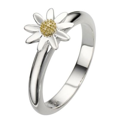 Daisy Kappa sterling silver gold-plated ring Size N