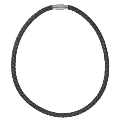Spartan Jupiter black leather necklace 50cm
