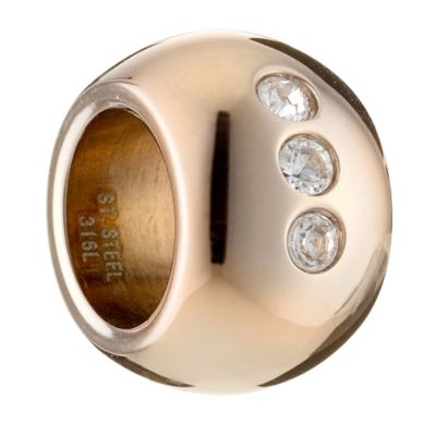 Spartan Shield copper coloured & crystal bead - Product number 8365733