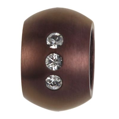Spartan Shield brown coloured & crystal bead - Product number 8365776