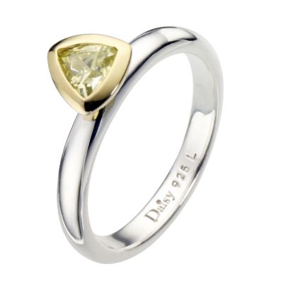 Daisy Zorba sterling silver cz gold-plated ring Size N - Product number 8366772