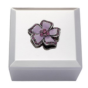 H Samuel Pink Flower Trinket Box