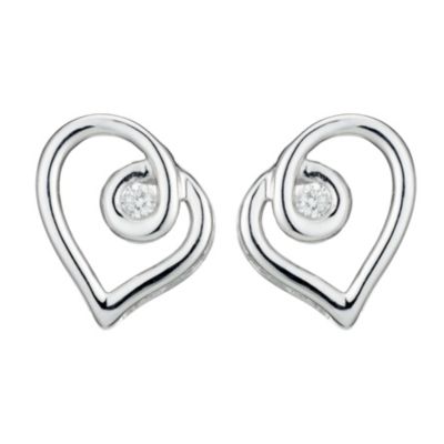 Love's Embrace 9ct white gold diamond earrings - Product number 8372896