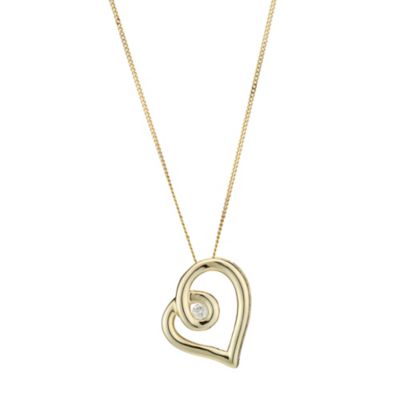 Loves Embrace 9ct Yellow Gold Heart Pendant