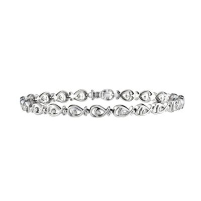 Love's Embrace Sterling Silver Diamond Bracelet - Product number 8376190