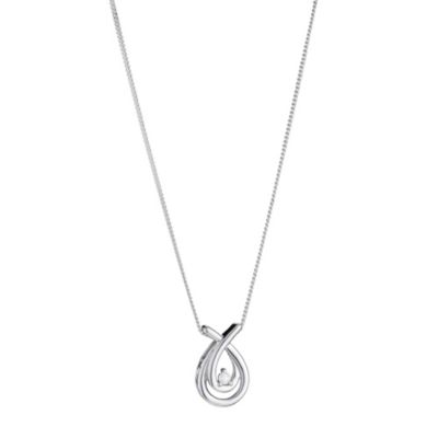 Love's Embrace Sterling Silver & Diamond Pendant - Product number 8376212
