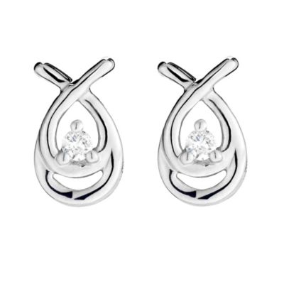 Love's Embrace Sterling Silver Diamond Earrings - Product number 8376220